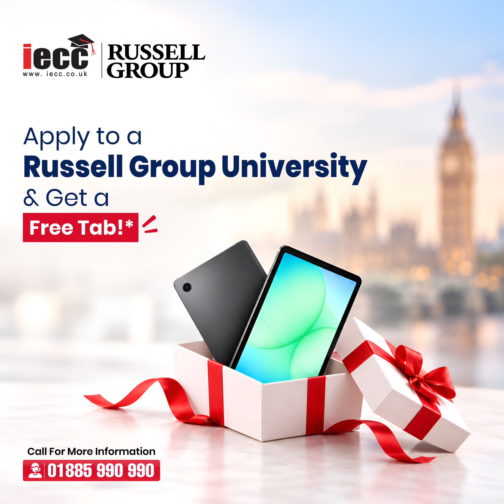 Apply to a Russell Group University and Get a free Tab! (T & C applied)